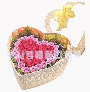 40/50송이 하트꽃상자